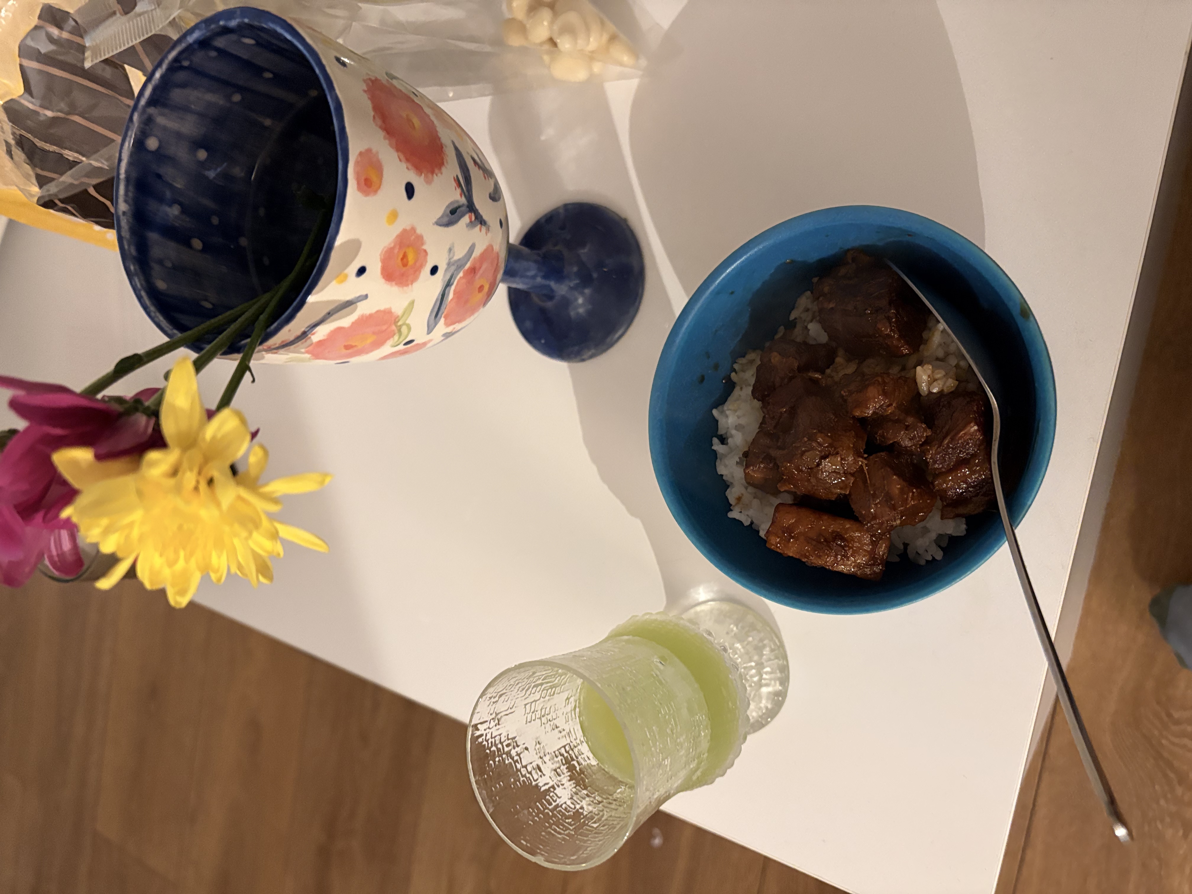 Dinner spread on the table
